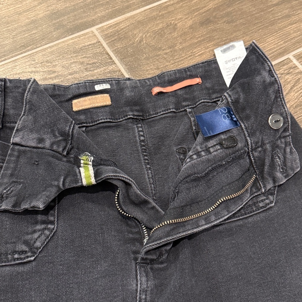 Anthropologie Pilcro The Skipper High Rise Cropped Vintage Black Denim Jeans - Picture 10 of 16